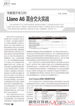 二性能提升有几何？ Llano A6 混合交火实战