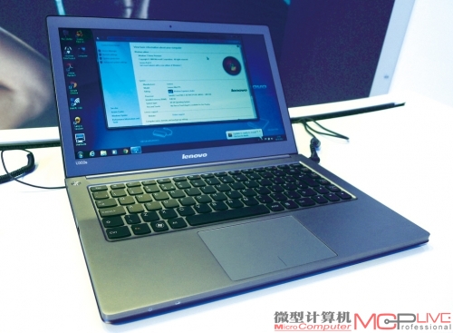 联想ideapad U300s的边缘很特别，我们在iF产品设计奖展馆中也看到了这款产品。