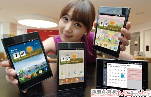 剑指三星GALAXY Note的LG Optimus Vu有着新奇的4:3比例的5英寸屏幕，也采用了一支Stylus触控笔。