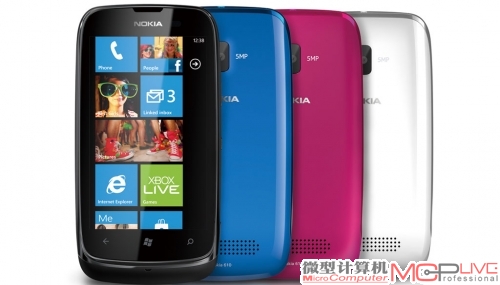 诺基亚Lumia 610是入门级Windows Phone 7.5智能手机，屏幕规格与Lumia 800相同。