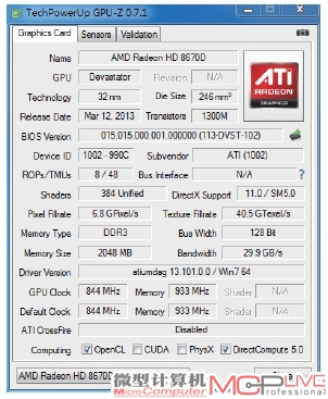 A10-6800K GPU-Z截图