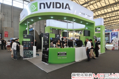 NVIDIA在CJ上搭建了独立的展台，并提供了试用体验区域。体验重点放在了针对移动终端的Tegra系列产品上，而桌面部分则以NVIDIA显卡游戏体验为主。