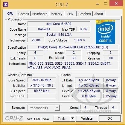 英特尔4.4GHz神器CPU-Z截图一览