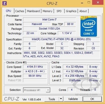 英特尔4.4GHz神器CPU-Z截图一览